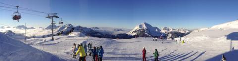 Châtel fait partie de l'un des plus grands domaines skiables du monde: Les Portes du Soleil 